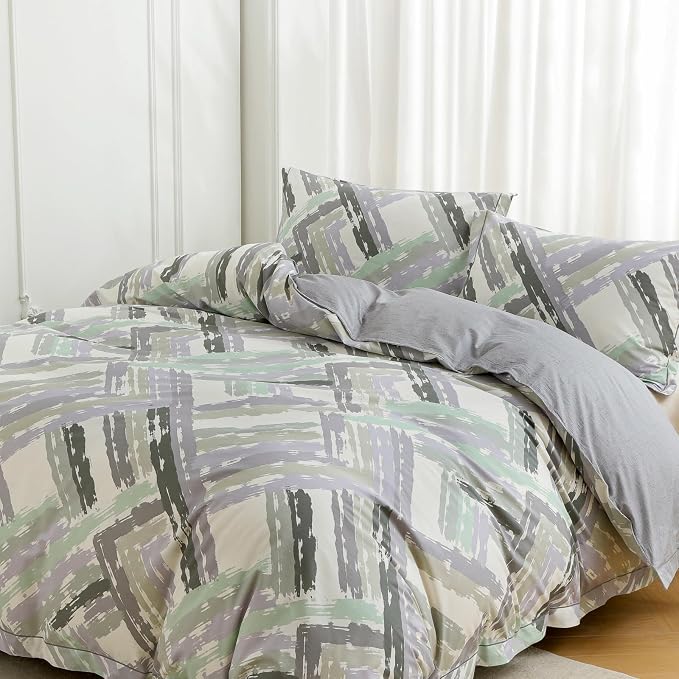 OAITE Duvet Cover Set Twin Size Floral Pattern Ultra Soft 100% Cotton Duvet - Image 5