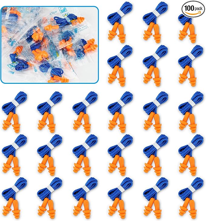 Silicone Ear Plugs, 100 Pairs Hearing Protection by NEEOFNT