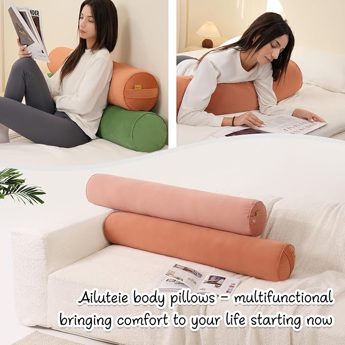 Body Pillow for Adults, Long Round Pillow, Big Cylindrical Pillow, Large Full - Image 7