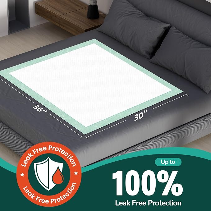 MILDPLUS 50 Count Disposable Bed Pads, 30x36 Inch Extra Large Incontinence - Image 2