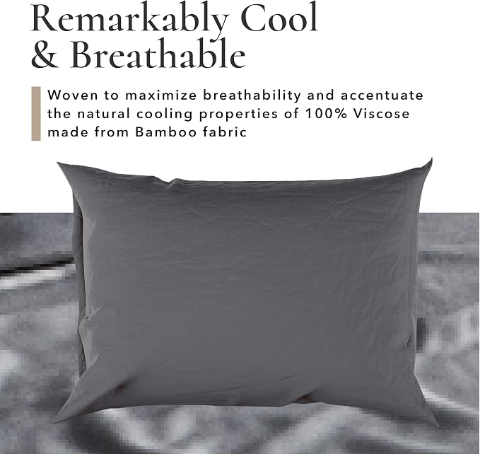 Bamboo Bay Hotel Quality 4 Piece Cooling Pillow Cases - Image 2