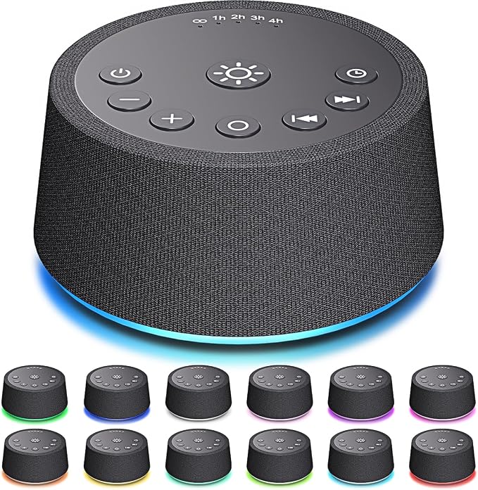SoundLegend White Noise Sleep Sound Machines 30 Sounds 12 Colors Light 32-Level by SoundLegend