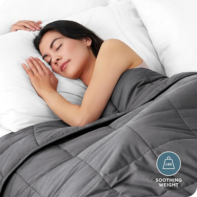 Bare Home Weighted Blanket Queen Size 17lbs - Image 2