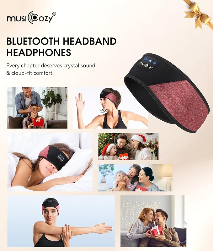 MUSICOZY Sleep Headphones Bluetooth 5.4 Headband, Wireless Earphones Music - Image 8