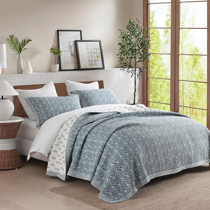 SahSahCasa Quilt Set Queen Size, 100% Cotton Quilt Bedding Set Bedspread - Image 2