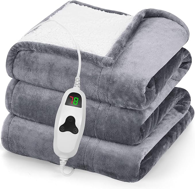greenoak Heated Blanket Electric Throw 50"X60", Heating Blanket by Greenoak