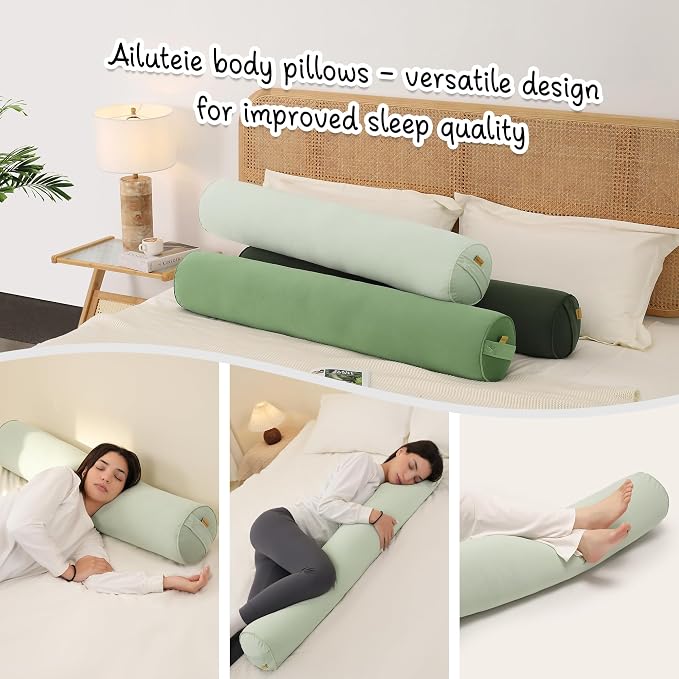Body Pillow for Adults, Long Round Pillow, Big Cylindrical Pillow, Large Full - Image 6