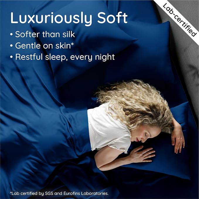Bambaw 100% Viscose Derived from Bamboo Sheets Deep Pockets Queen Size Set – - Image 4