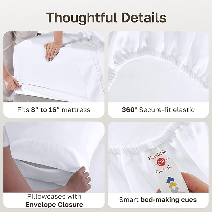 California Design Den 6 Pc King Size Sheet Set - Image 5