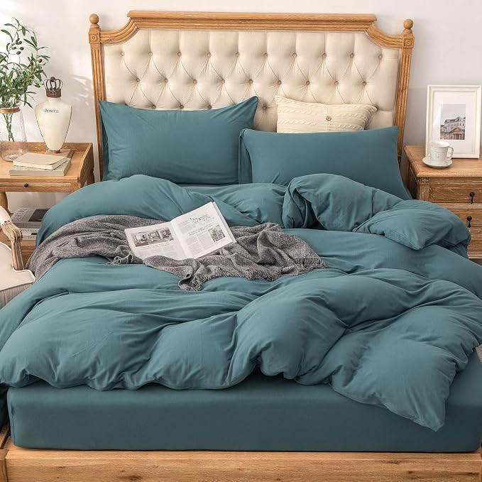 PURE ERA Jersey Knit Duvet Cover Set 100% T-Shirt Cotton Super Soft Comfy 3pc by PUREERA