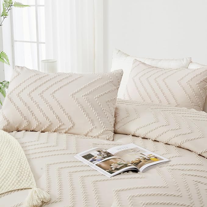 Andency Twin/Twin XL Comforter Set Beige, Twin Bed Comforter - Image 4