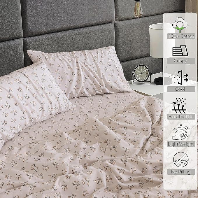RUVANTI 100% Cotton Sheets – Twin XL Size Percale Bedding, Cooling & Breathable - Image 3