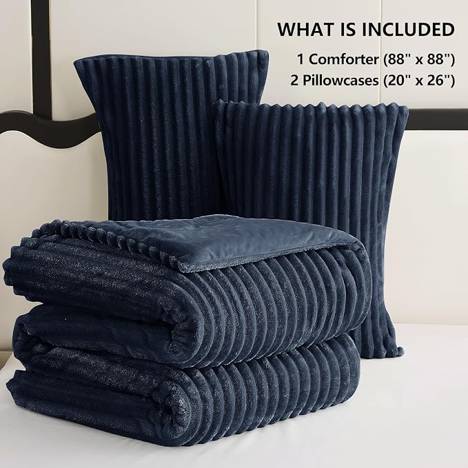 CozyLux Fluffy Queen Comforter Set - Image 6