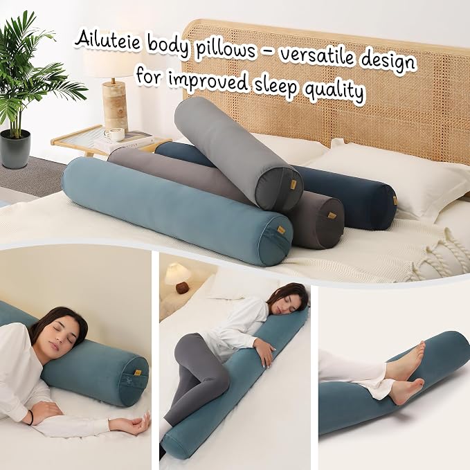 Body Pillow for Adults, Long Round Pillow, Big Cylindrical Pillow, Large Full - Image 6