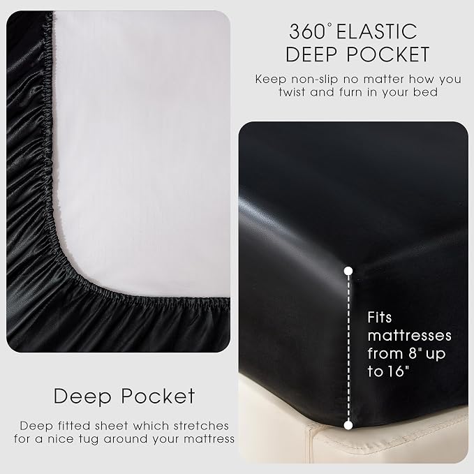 FreshCulture Satin Sheets California King - Image 4