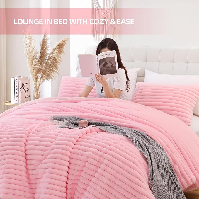 Smoofy Fluffy King Size Comforter Set 3 Pieces - Image 6