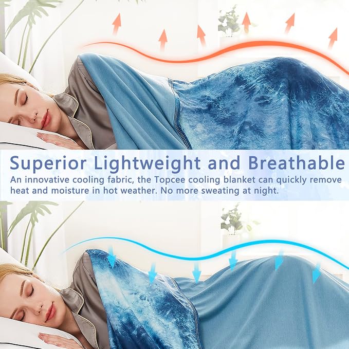 Topcee Cooling Blanket for Hot Sleepers and Night Sweats, 100% Oeko-Tex - Image 5