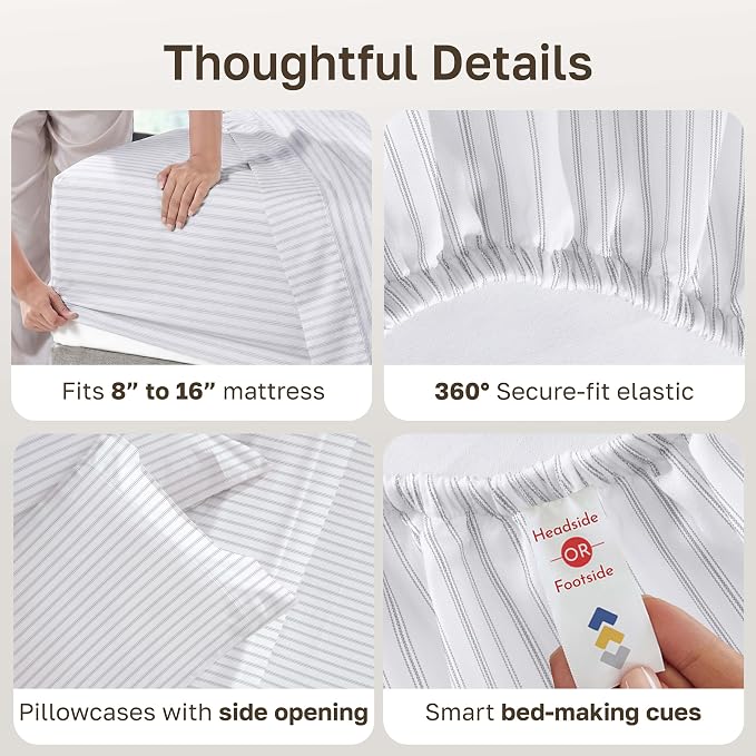 CALIFORNIA DESIGN DEN 5-Star Hotel 600 Thread Count 100% Cotton, Soft & Smooth - Image 5