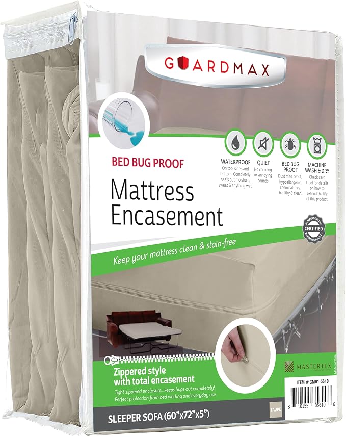 Guardmax Jersey Knitted Sleeper Sofa Zippered Mattress Encasement by Guardmax