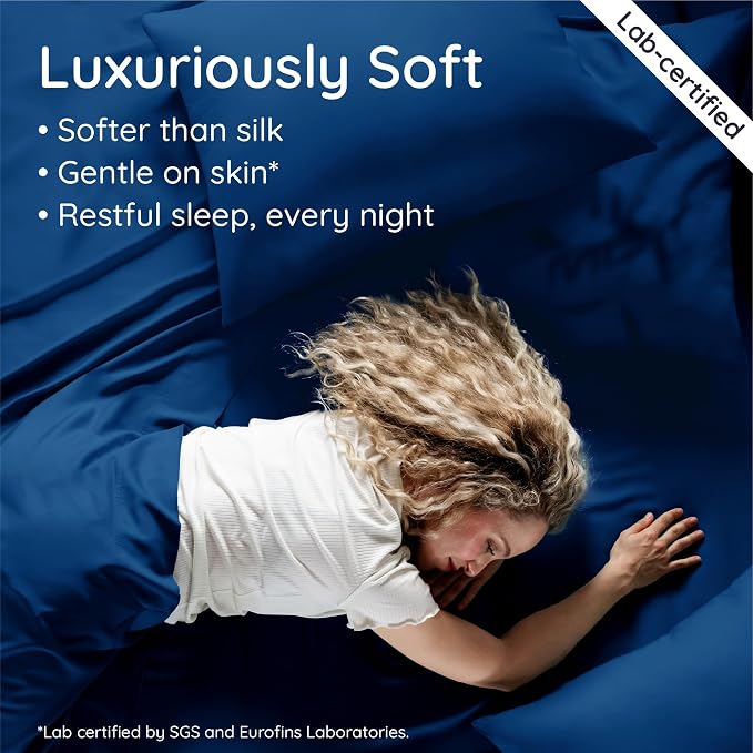 Bambaw 100% Viscose Derived from Bamboo Fitted Sheets Queen Size, Cooling - Image 4
