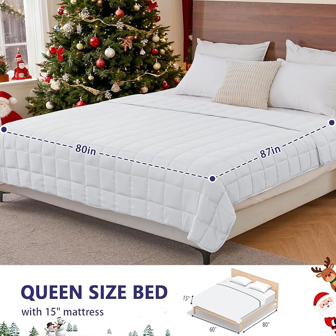 King Size Weighted Blanket for Adults Cooling Heavy Blanket for Sleeping - Image 2