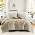 Comfort Spaces Twin Quilt Set Modern Reversible Plaid Coverlet Twin Bedding Set by ComfortSpaces