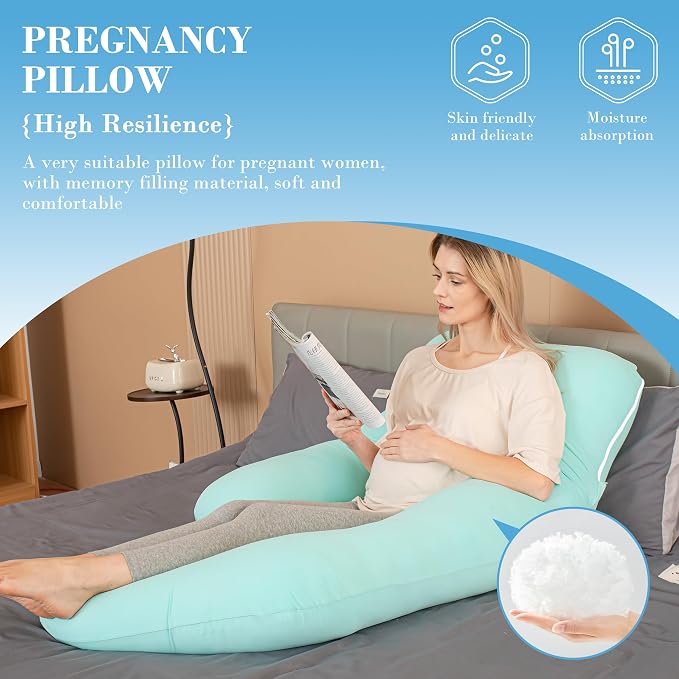 Cute Castle Cooling Cover Pregnancy Pillows, Soft U-Shape Maternity Pillow - Image 4