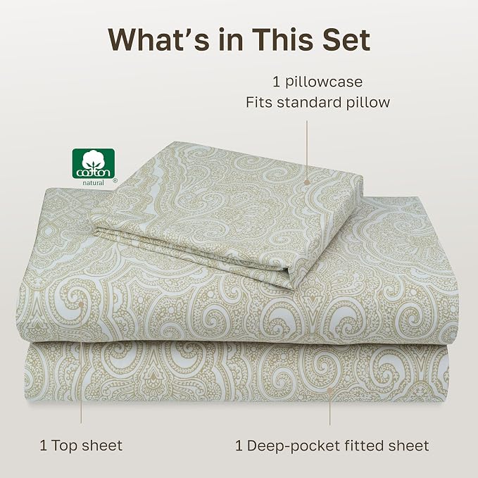 California Design Den Soft 100% Cotton Sheets Twin XL Size Set, 400 Thread - Image 4