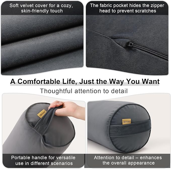 Body Pillow for Adults, Long Round Pillow, Big Cylindrical Pillow, Large Full - Image 5
