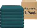 ZPECC King Flat Sheet Only 6 Pack, Durable Teal Top Bed Sheets Hypoallergenic by ZPECC-ABrandThatHasBeenFocusedOnBabyProductsFor18Years