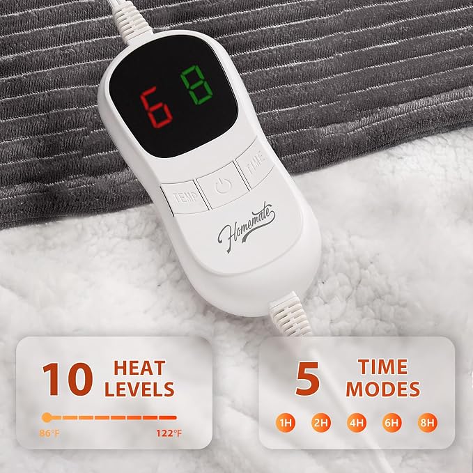 Homemate Electric Heated Blanket Full Size - Image 4