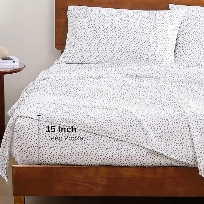 LANE LINEN 100% Organic Cotton Twin Bed Sheets, Mercerized Cotton Fully - Image 4