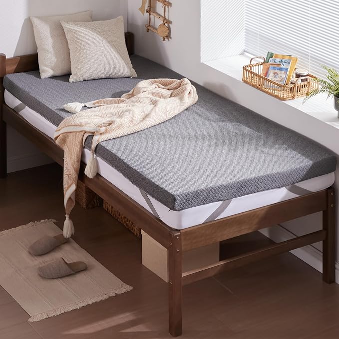 SINWEEK 3 Inch Gel Memory Foam Mattress Topper Twin XL Size by SINWEEK