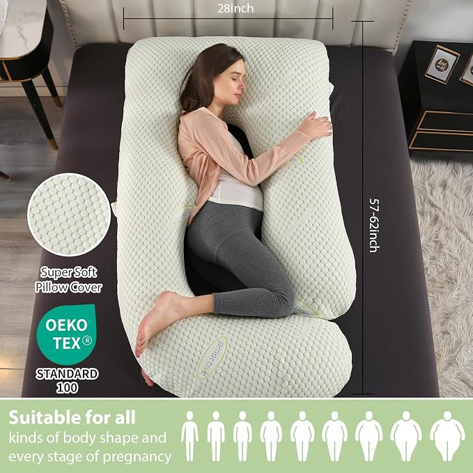 BATTOP Pregnancy Pillows for Sleeping- Full Body Maternity Pillow - Image 3