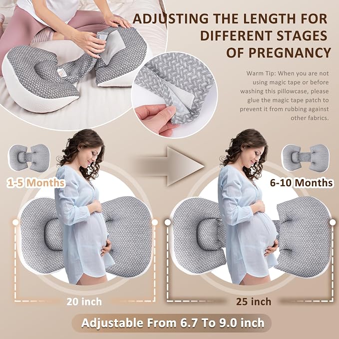 Chilling Home Pregnancy Pillow for Sleeping Portable, Maternity Pillow for Side - Image 4