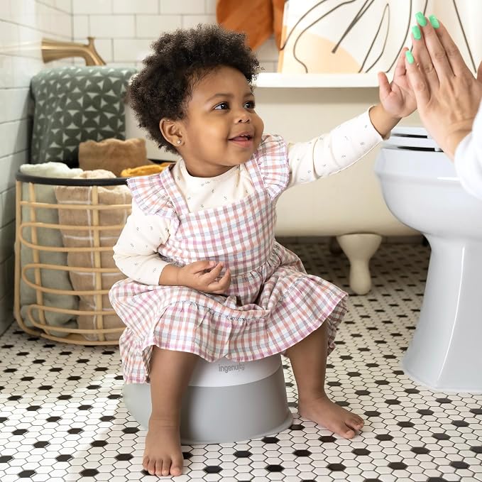 Ingenuity Ready Set Go Potty Training Toilet, Removable Bowl, Non-Skid Bottom - Image 2