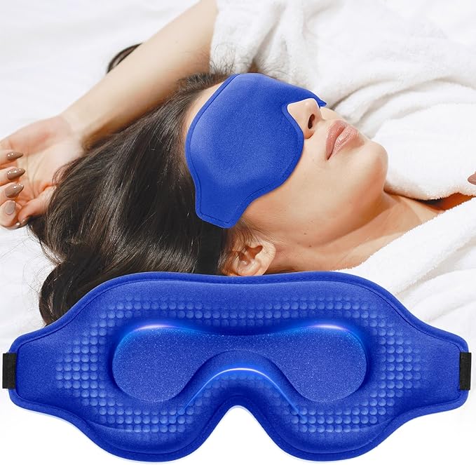Weighted Eye Mask for Sleeping, 3D Contoured Sleep Mask Blackout by AlbatrossHealthNewEngland