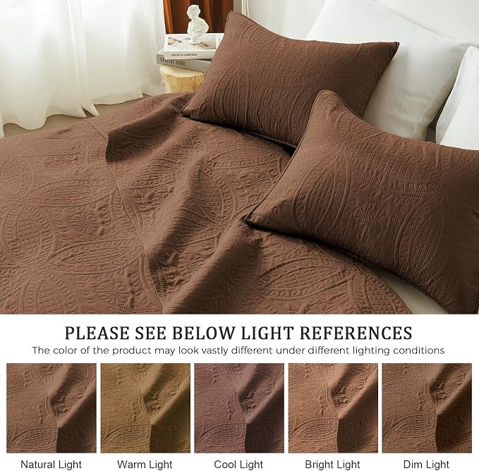 akkialla King/Cal King Quilt Bedding Set, Lightweight Soft Bedspread Coverlet - Image 5