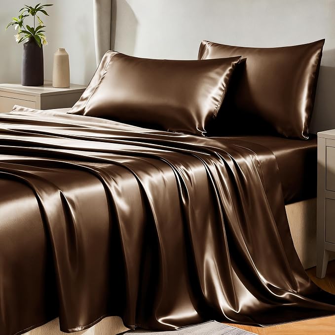 CozyLux Satin Sheets King Size Sheet Set by CozyLux