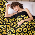 Sunflower Weighted Blanket for Adults 20lbs, Twin Full Size Cooling Heavy Throw by BETU