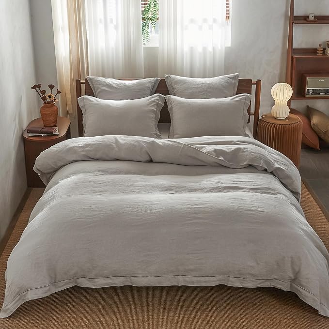 Simple&Opulence 100% Washed Linen Duvet Cover - Image 9