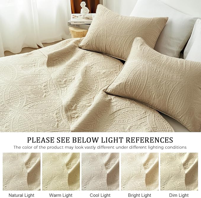 akkialla King Quilt Bedding Set, Lightweight Soft Bedspread Coverlet, Modern - Image 5