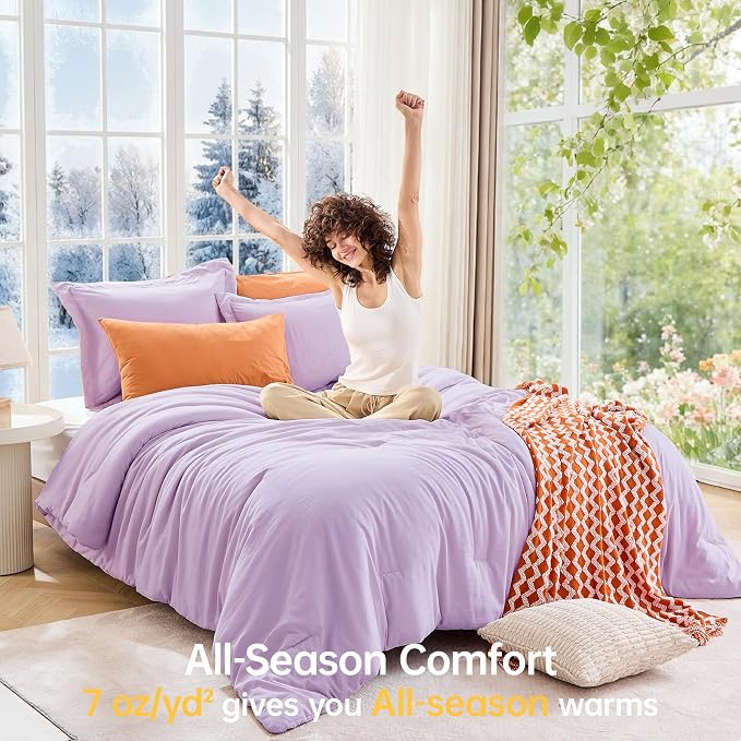 MUXHOMO Full Comforter Sets, All Season Ultra Soft Down Alternative Bedding - Image 4