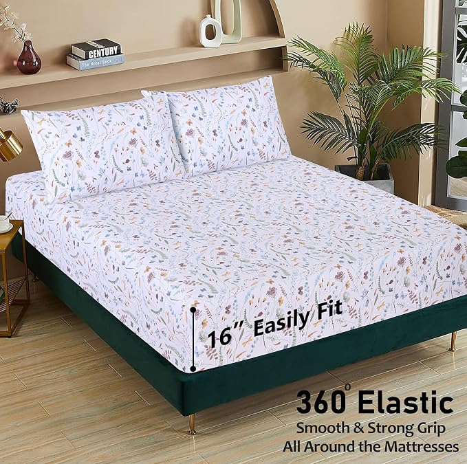 RUVANTI 100% Cotton Sheets – Full Size Percale Bedding, Cooling & Breathable - Image 4