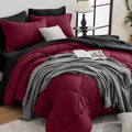HEVUMYI Red & Black Full Comforter Set by HEVUMYI
