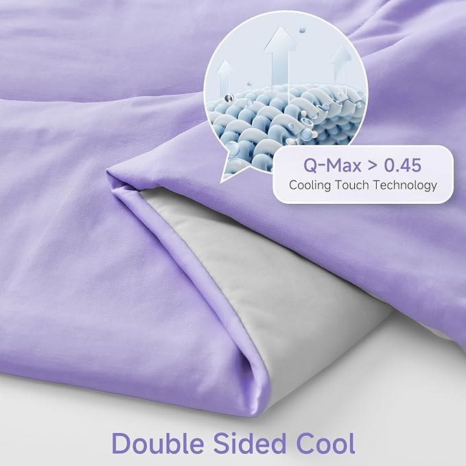 HOMFINE Cooling Comforter King Size, Japanese Double-Sided Cold Tech Fabric - Image 3