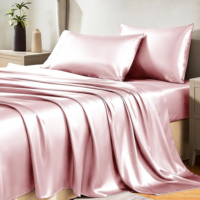 CozyLux Satin Sheets King Size Sheet Set by CozyLux