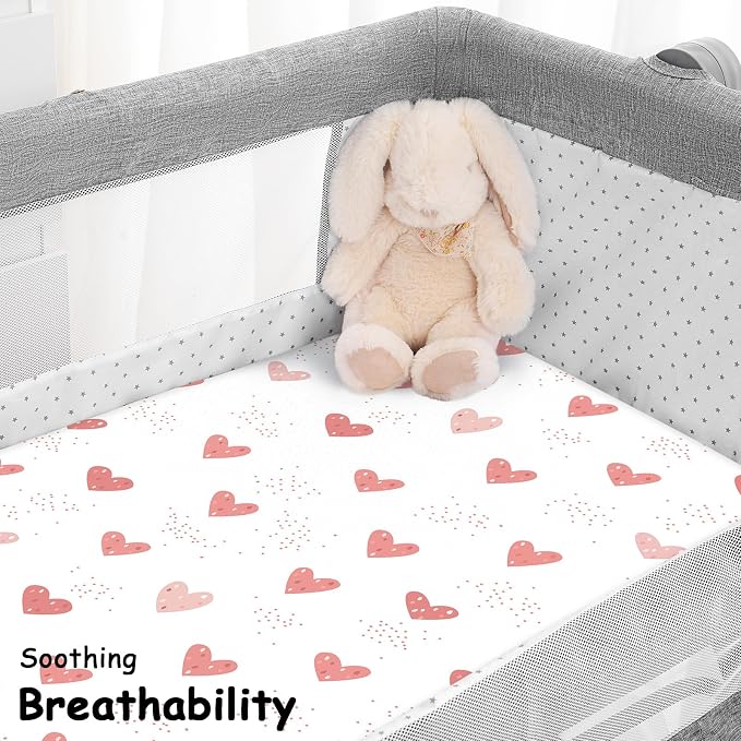 Yoofoss Bassinet Sheets for Baby, Baby Delight, Angelbliss, Soft Breathable - Image 6