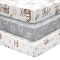 Baby Crib Sheets for Boys and Girls, 3 Pack Toddler Bed Sheets for 52”x28” by FIEMOL