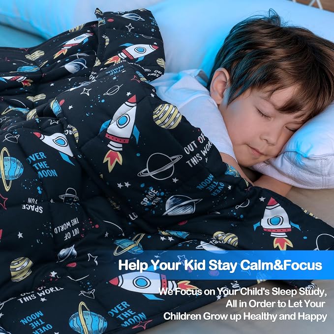 Sivio Weighted Blanket 5lbs, Universe Cooling Weighted Lap Blanket, Breathable - Image 2